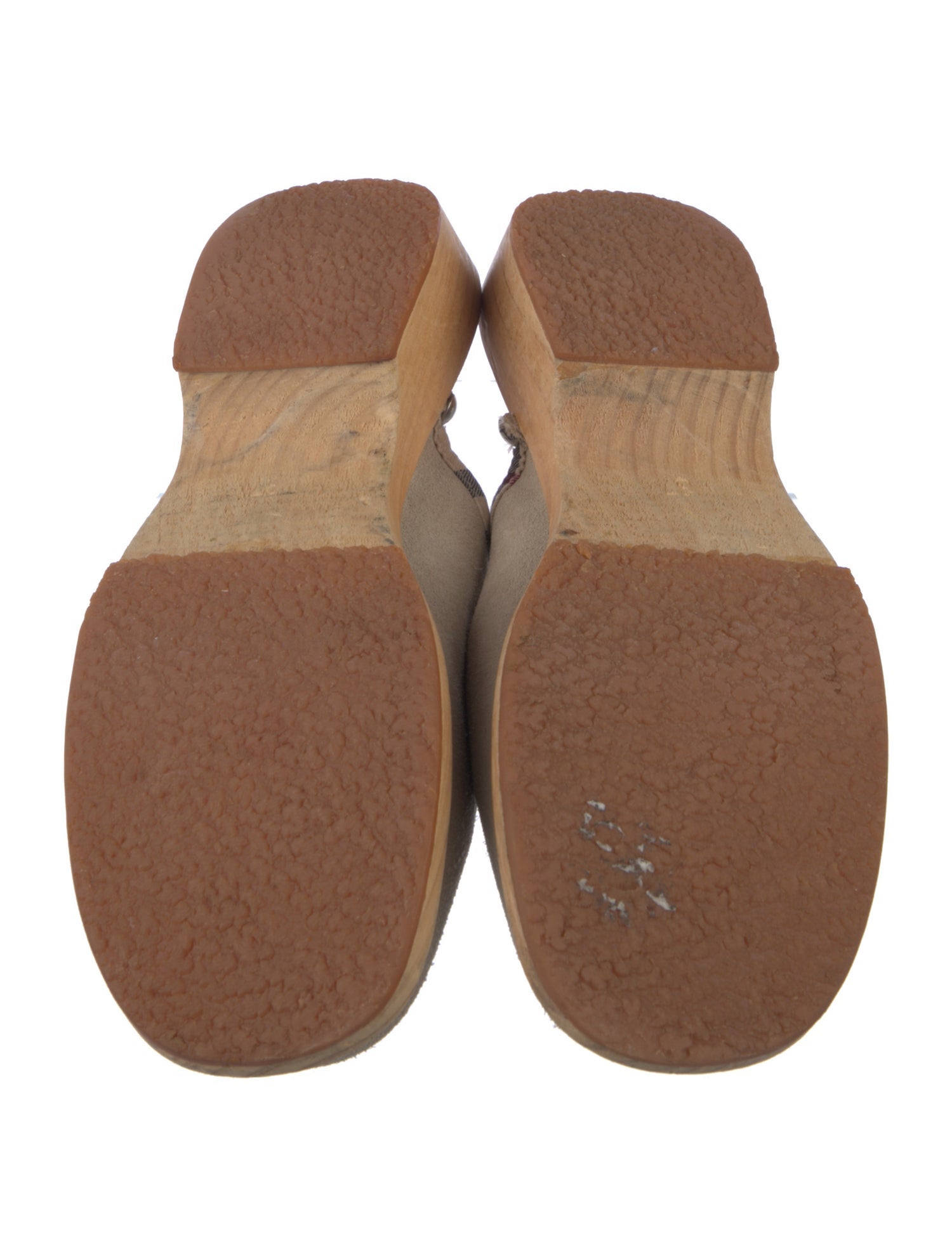 Burberry Nova Check Pattern Suede Mules